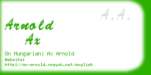 arnold ax business card